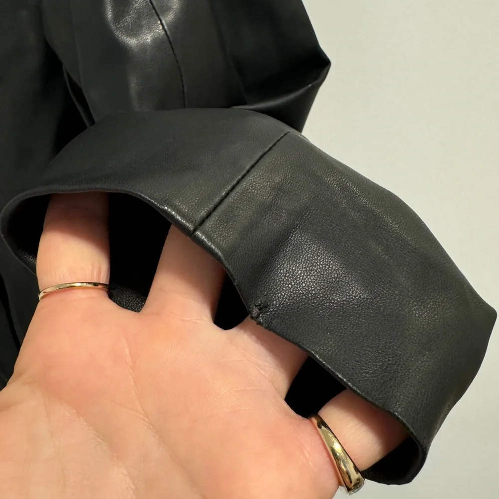 The Frankie Shop Leather Blazer - Picture 8 of 9